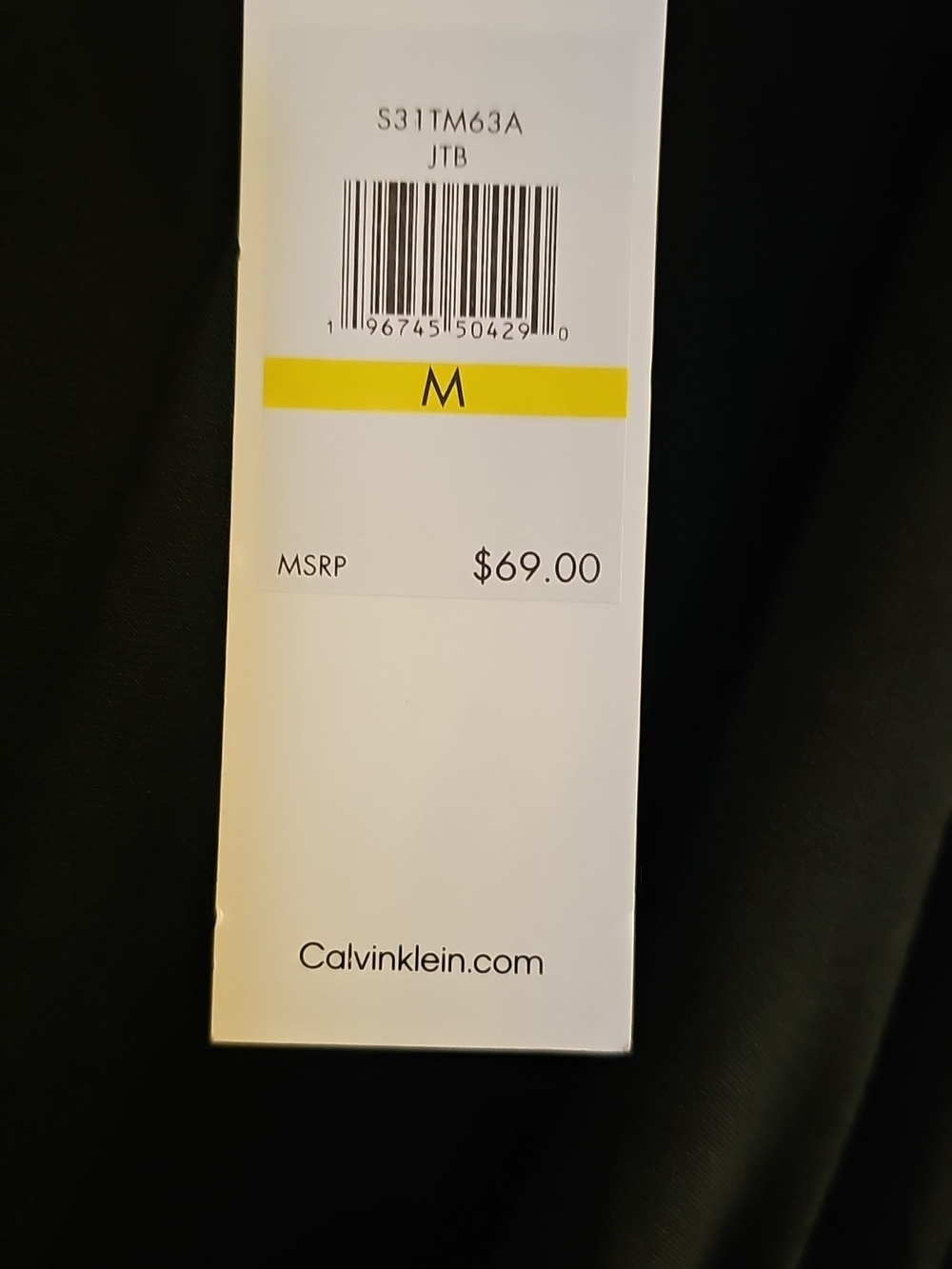 Calvin Klein Black Draped Wrap-Style Long Sleeve Top - Picture 3 of 3